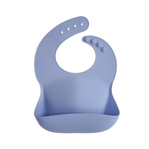 Mushie Silicone Bib - Powder Blue